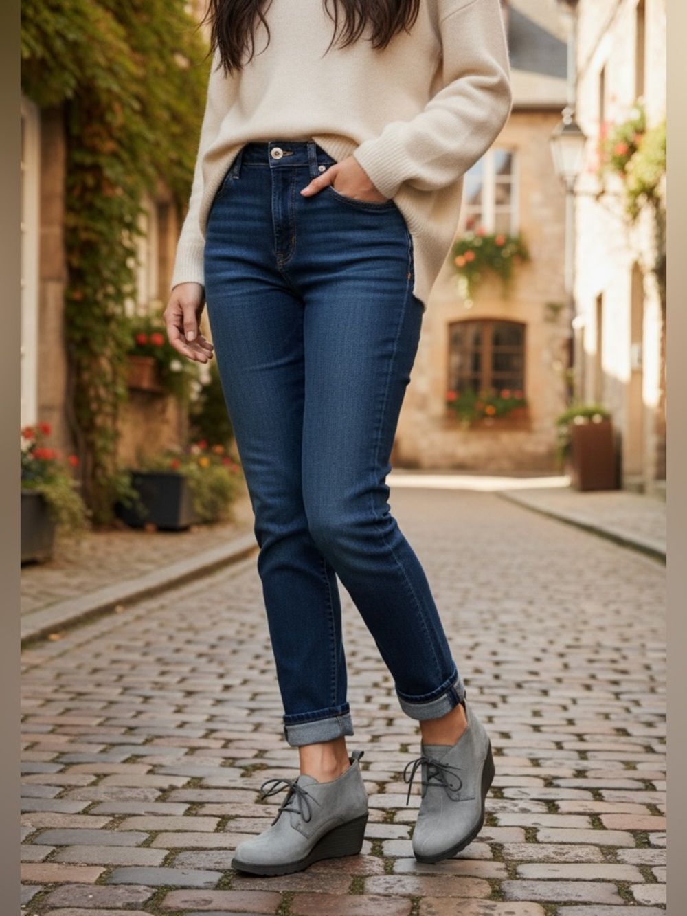 Dansko Gray Suede Lace-Up Wedge Boots - Picture 9 of 9